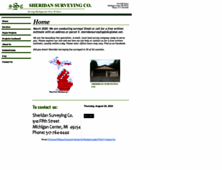 sheridansurveying.com screenshot