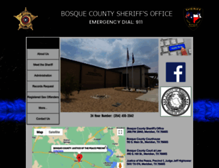 sheriffbosquecounty.com screenshot