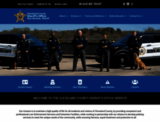 sheriffclevelandcounty.com screenshot