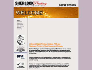 sherlockprinting.co.uk screenshot