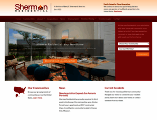 shermanresidential.com screenshot