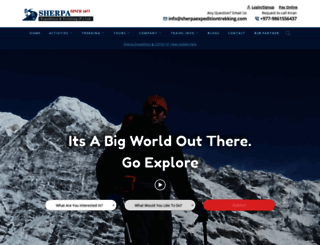 sherpaexpeditiontrekking.com screenshot