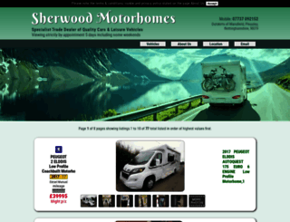 sherwoodmotorhomes.co.uk screenshot