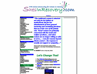 shesinrecovery.com screenshot