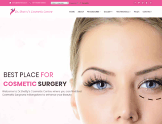 shettyscosmeticsurgery.com screenshot