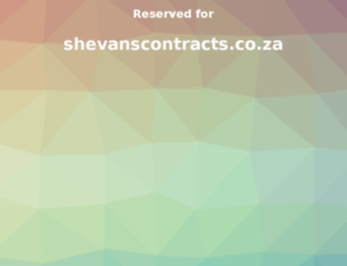 shevanscontracts.co.za screenshot