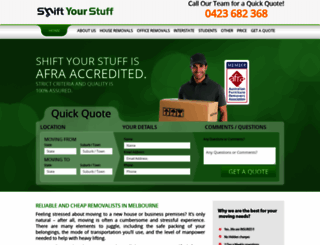 shiftyourstuff.com.au screenshot