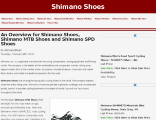 shimanoshoes.org screenshot