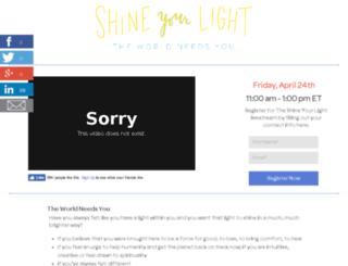 shineyourlightlive.com screenshot