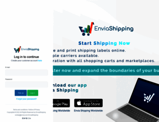 shipping.envia.com screenshot