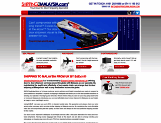 shipping2malaysia.com screenshot