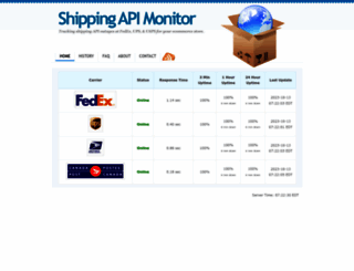 shippingapimonitor.com screenshot