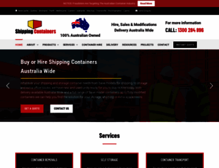 shippingcontainers.com.au screenshot