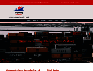 shippingnewzealand.com.au screenshot