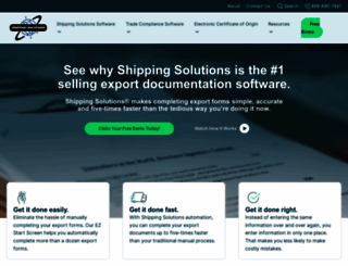 shippingsolutions.com screenshot