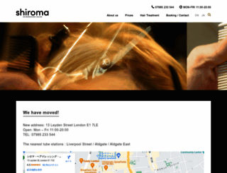 shiroma.co.uk screenshot