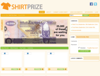 shirtprize.com screenshot