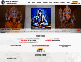 shivalayaboston.com screenshot
