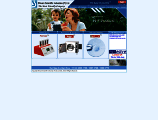 shivaniscientific.com screenshot