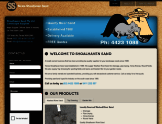 shoalhavensand.com.au screenshot