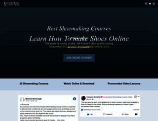shoemakingcoursesonline.com screenshot