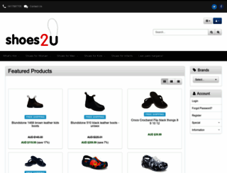 shoes2u.com.au screenshot