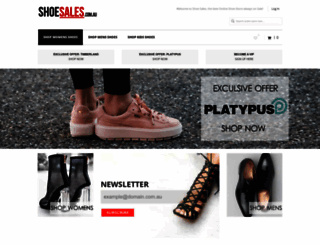 shoesales.com.au screenshot