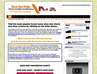 shoesizemate.com screenshot