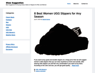 shoesuggestion.com screenshot