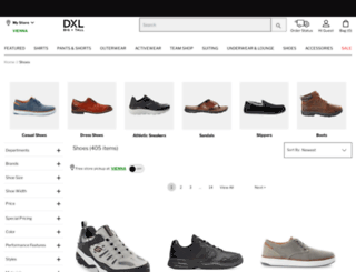 shoesxl.com screenshot