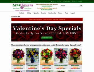 shop.avasflowers.com screenshot