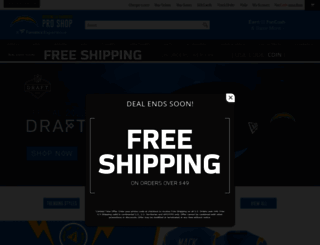shop.chargers.com screenshot
