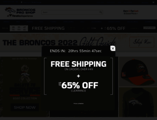shop.denverbroncos.com screenshot