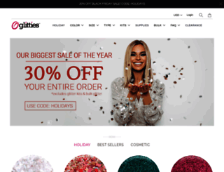 shop.glitties.com screenshot