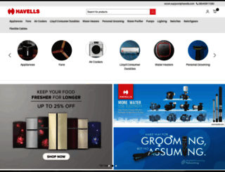 shop.havells.com screenshot