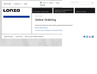 shop.lonza.com screenshot