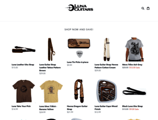 shop.lunaguitars.com screenshot