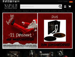 shop.napalmrecords.com screenshot