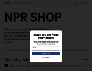 shop.npr.org screenshot