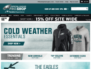 shop.philadelphiaeagles.com screenshot