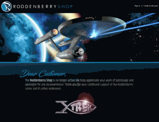 shop.roddenberry.com screenshot