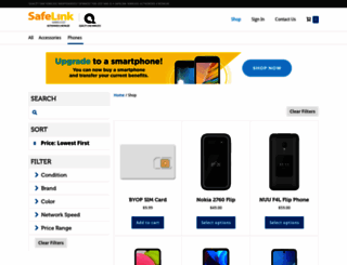 shop.safelinkwireless.com screenshot