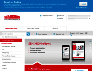 shop.semikron.com screenshot