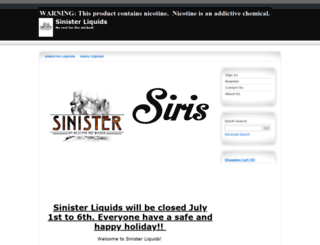 shop.sinisterliquids.com screenshot