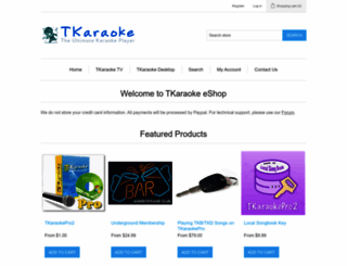 shop.tkaraoke.com screenshot