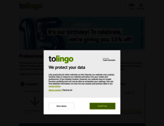 shop.tolingo.com screenshot