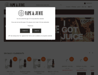 shop.vapeandjuice.com screenshot