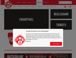 shop.wuerzburger-kickers.de screenshot