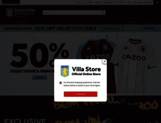 shop2.avfc.co.uk screenshot