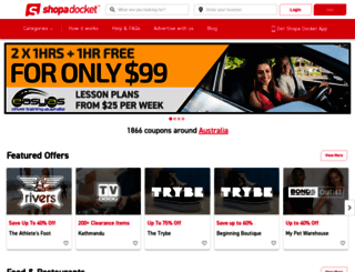 shopadockets.com.au screenshot